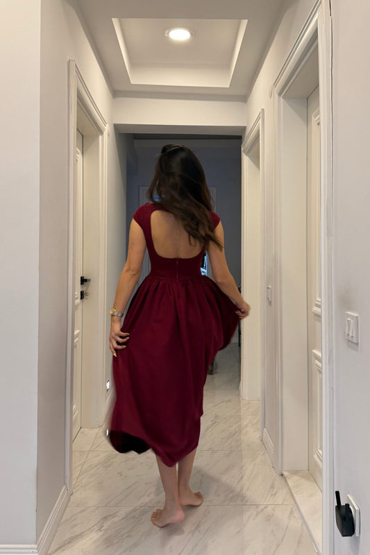 Waist-fit Balloon Dress