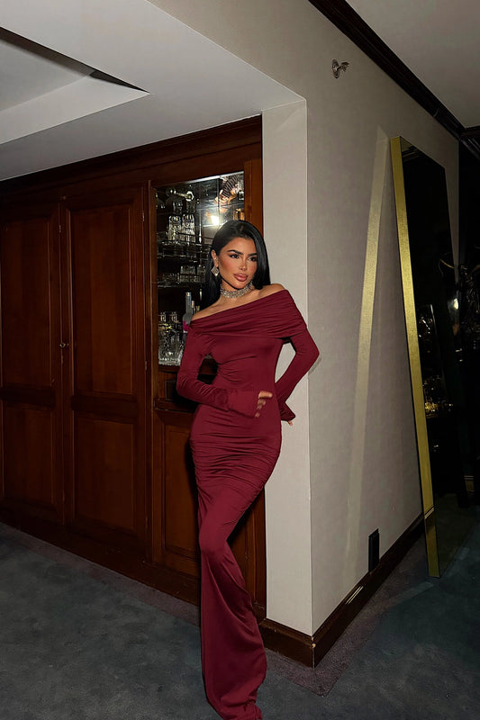 Cherry Red Eywa Long Dress