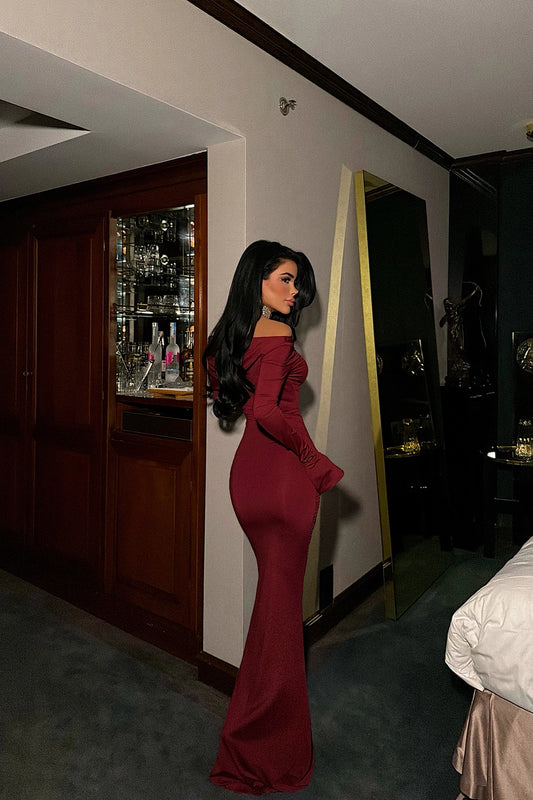 Cherry Red Eywa Long Dress