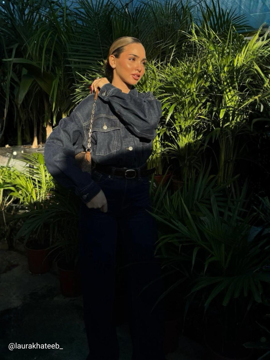 Pocket Detailed Navy Blue Denim Premium Set