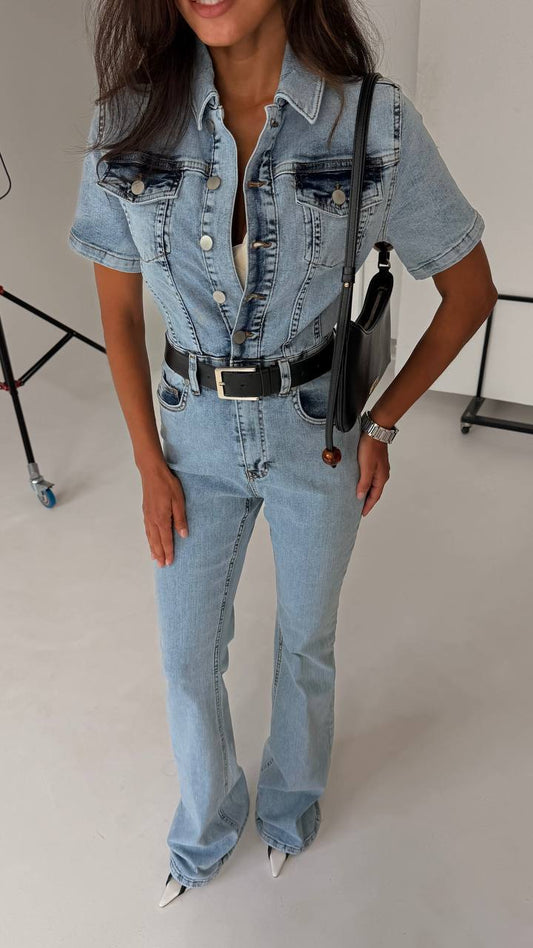 Blue Crush Denim Jumpsuit