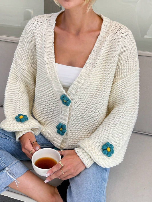 Light Blue Rose Cardigan