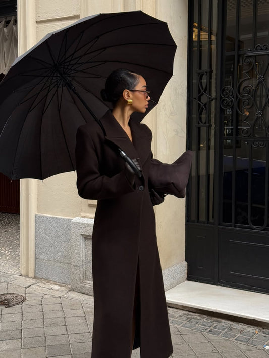 THE TAILORED WOOL BROWN COAT