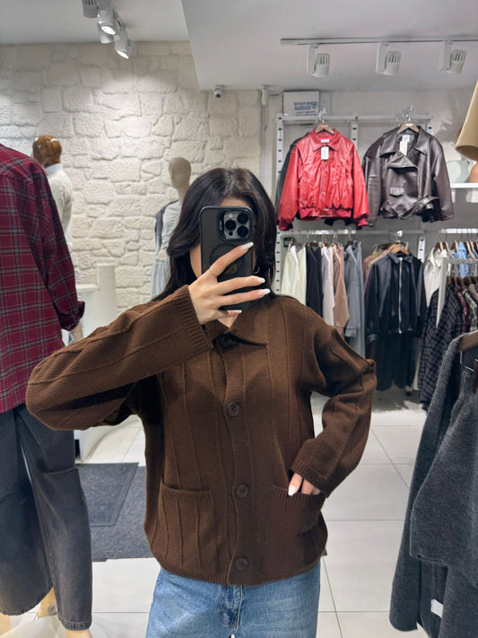 Knit Button-Up Cardigan