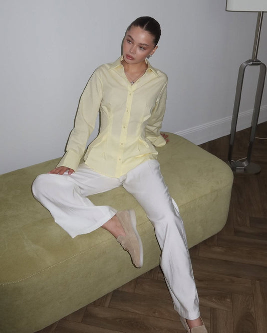 Yellow Narrow Waist Shirt ARVERNA