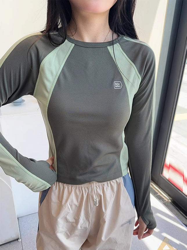American Long Sleeve Fitness T-shirt ARVERNA