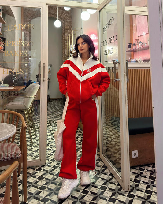 Viana Red Striped Tracksuit