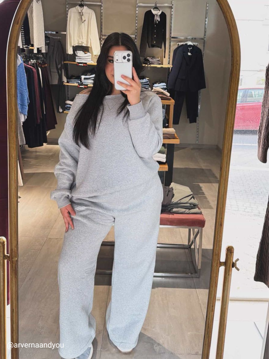 ARVERNA Off Shoulder Heather Grey Full Set