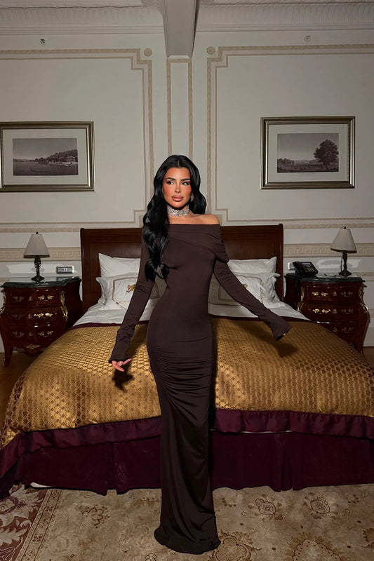 Brown Eywa Long Dress