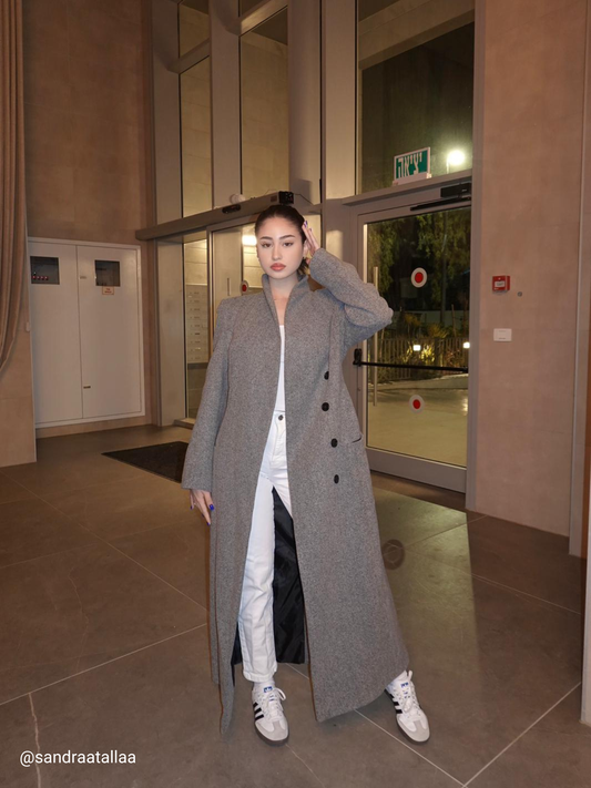 WAIST-FITTED PADDED CASHMERE COAT