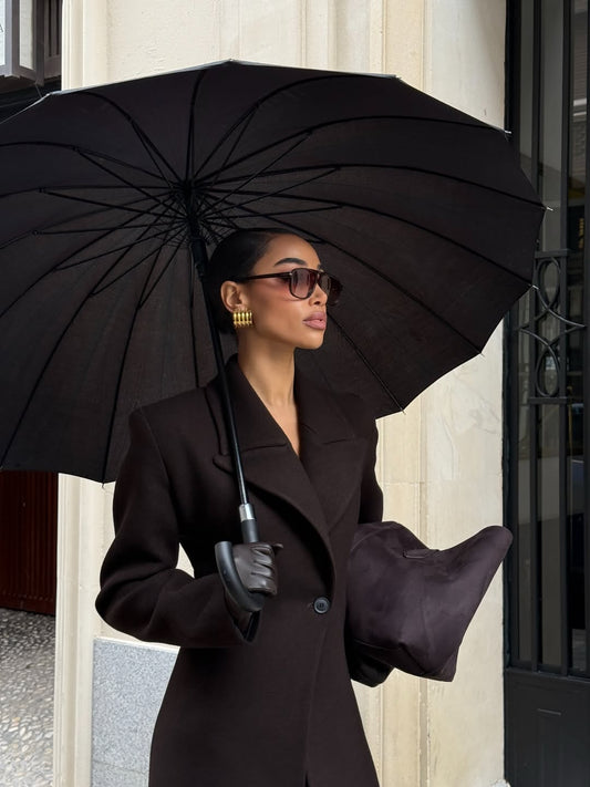 THE TAILORED WOOL BROWN COAT