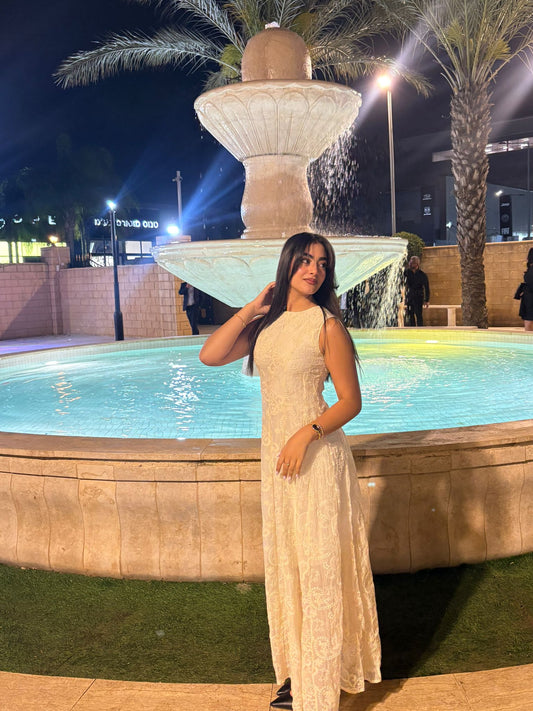 Ivory Jacquard Dress