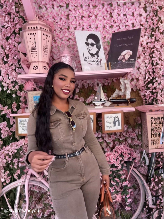 جمبسوت جينز بني اللون للنساء