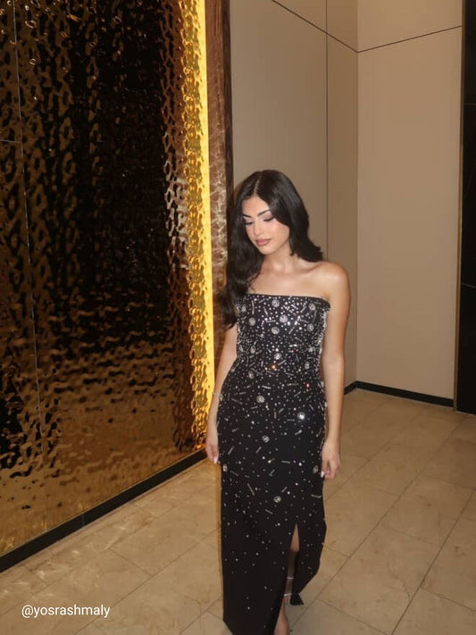 Luxury Strapless Stone Evening Dress ARVERNA