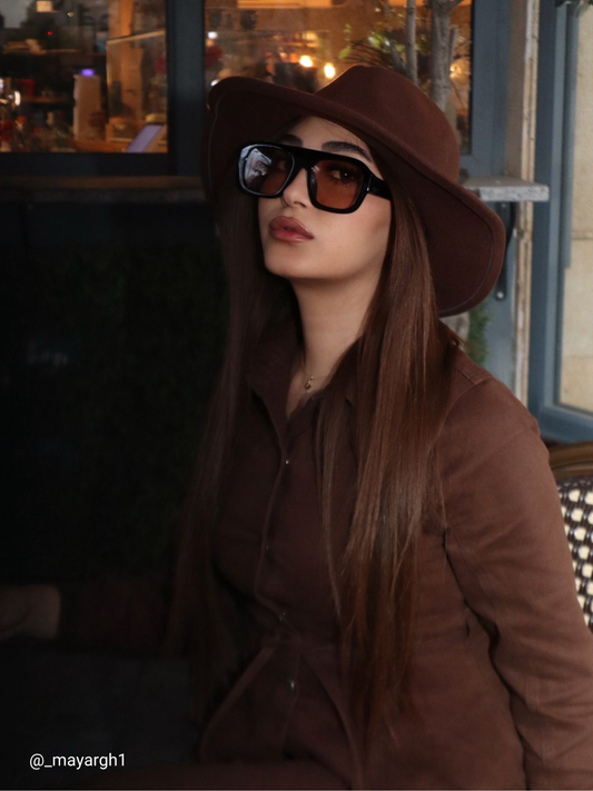 بدلة جينز بنية