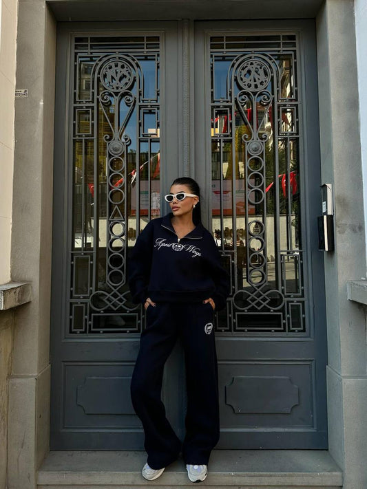 Wings Raised Navy Blue Tracksuit