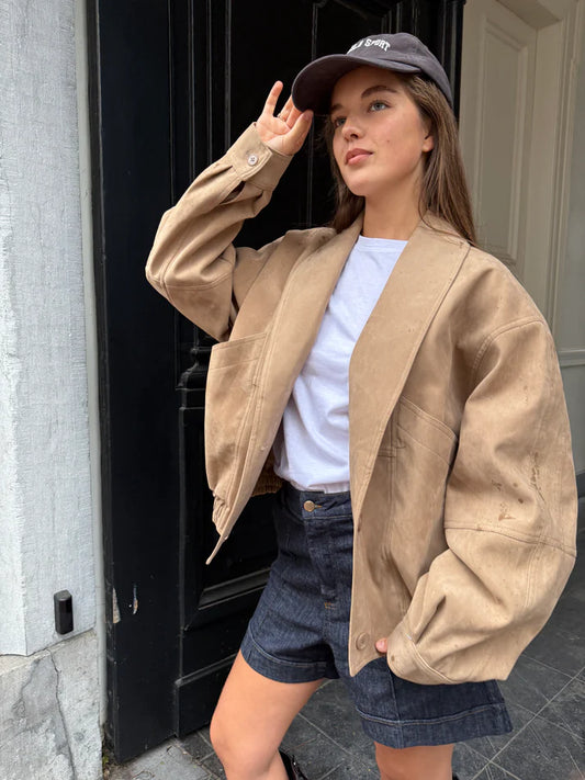 Bandera Dark Beige Bomber Jacket
