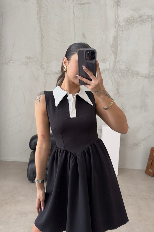 Shirt Collar Button Dress