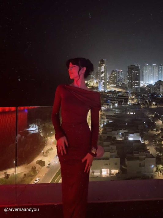 Cherry Red Eywa Long Dress