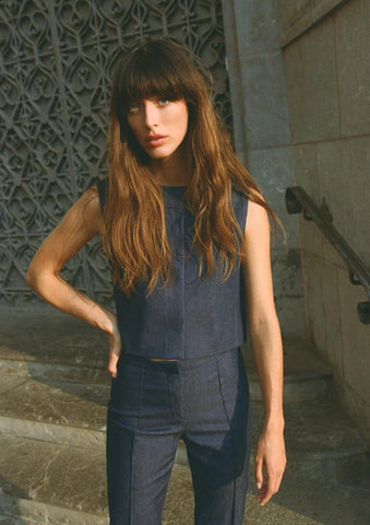 Gabardine Vest and Trouser Set