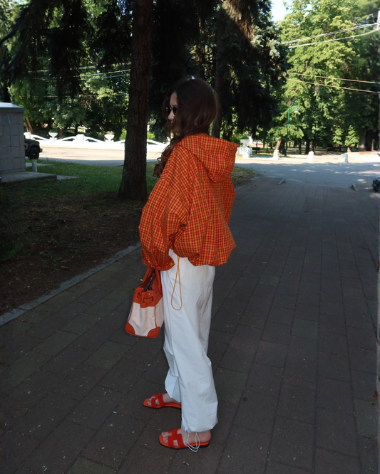 Romy Plaid Hooded Jacket