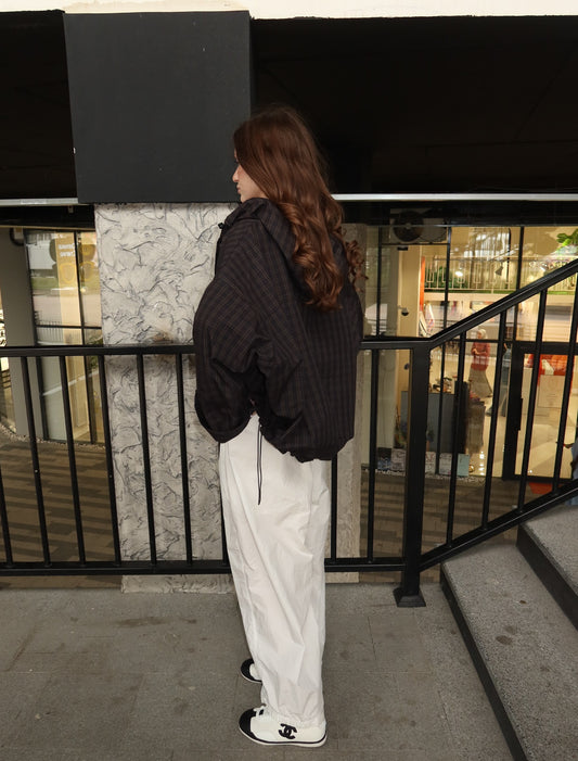 Romy Plaid Hooded Jacket