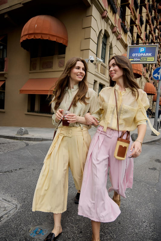 Milano Satin Touch Yellow Blouse