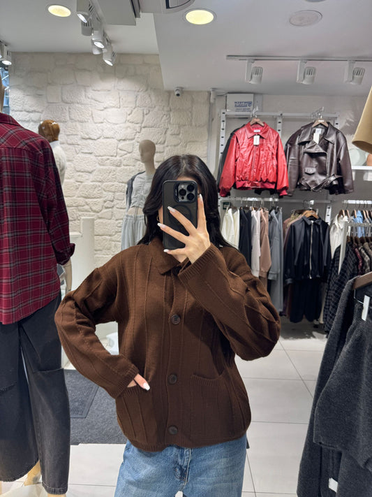 Knit Button-Up Cardigan