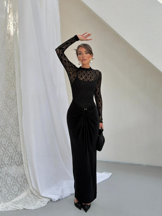 Espresso Lace Three-Piece Set