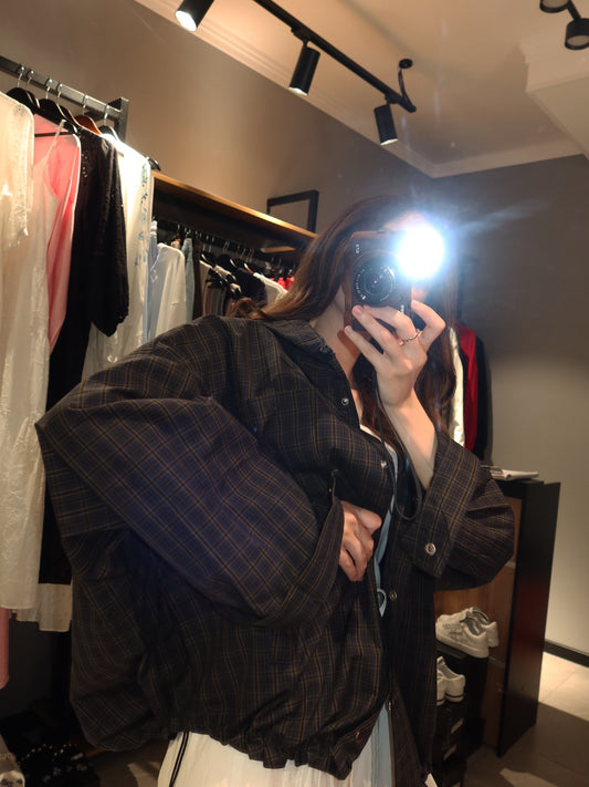 Romy Plaid Hooded Jacket