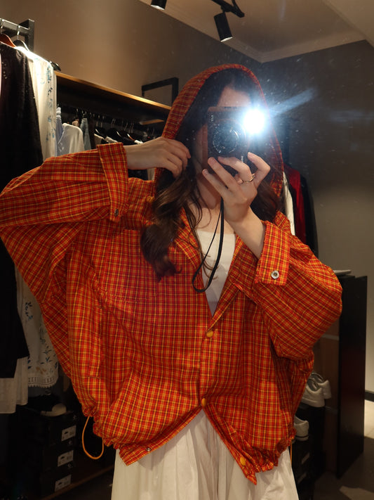 Romy Plaid Hooded Jacket
