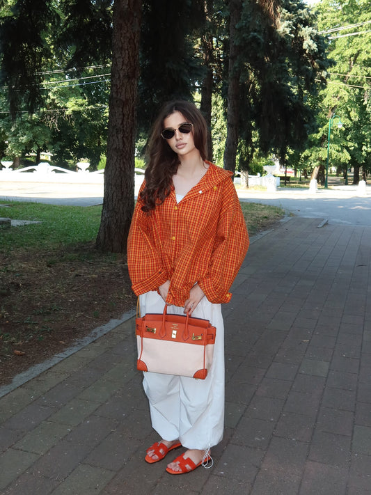Romy Plaid Hooded Jacket