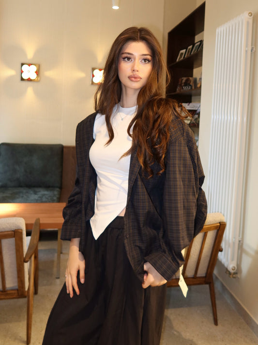 Romy Plaid Hooded Jacket