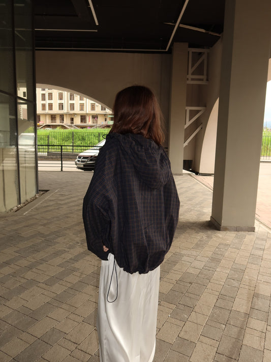 Romy Plaid Hooded Jacket