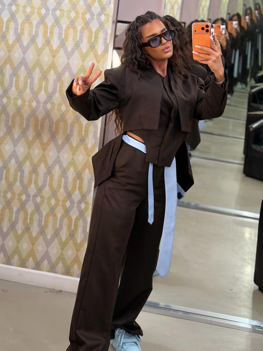 Elegant Brown 2 Piece Suit