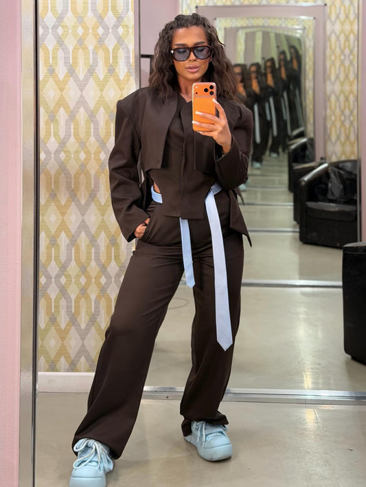 Elegant Brown 2 Piece Suit