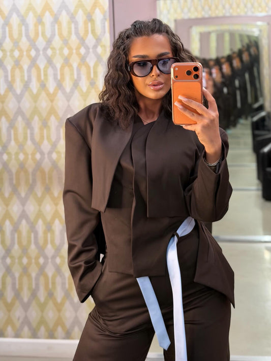 Elegant Brown 2 Piece Suit