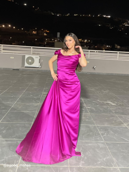 Musa Slit Detail Balloon Sleeve Evening Dress ARVERNA