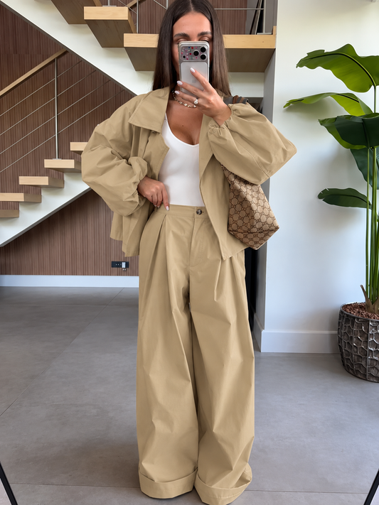 Sienna Beige Oversized Utility Set