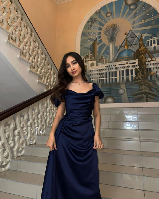 Musa Slit Detail Balloon Sleeve Evening Dress ARVERNA