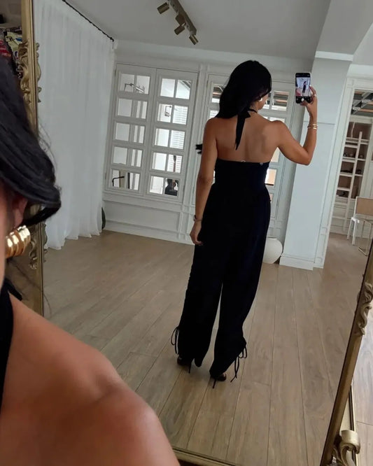 DRESSING DETAILED NECK JUMPSUIT ARVERNA