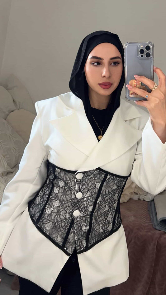 Midnight Lace Corset Suit