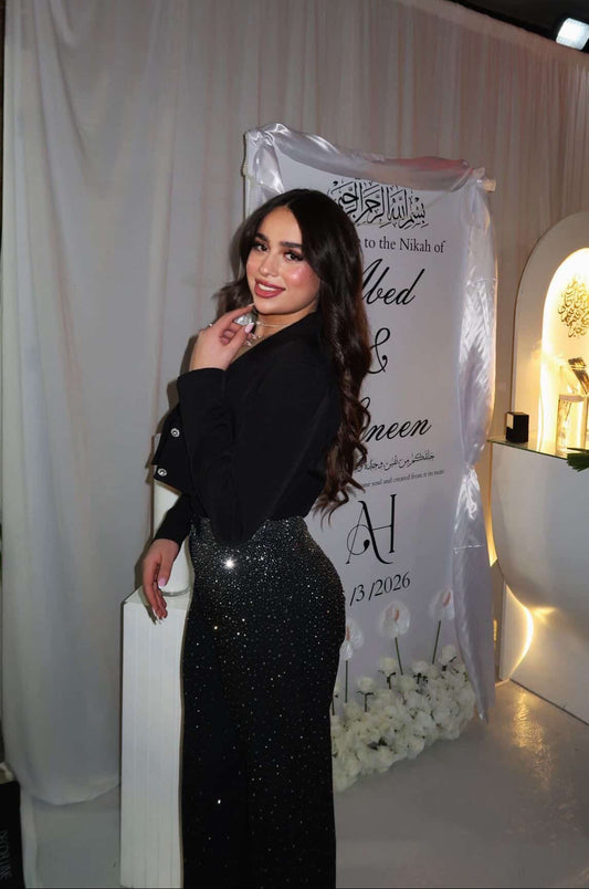 Black Shynix Embellished Trousers