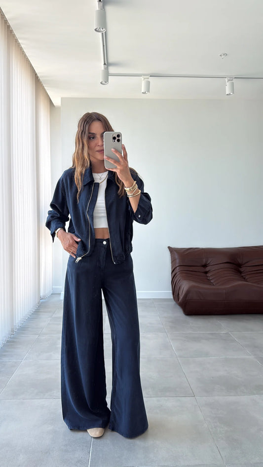 Helen Waistband and Wide-Leg Flowy Set