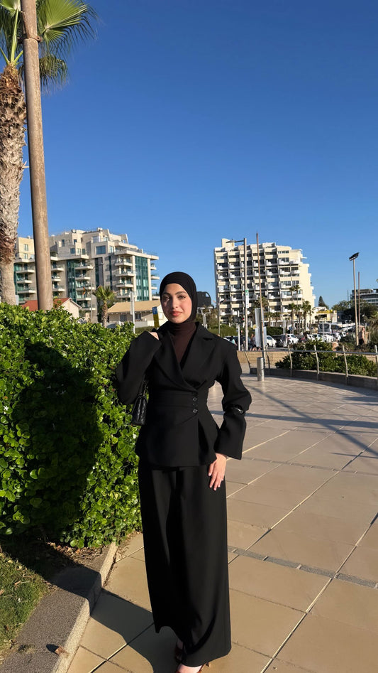 Black 4-Button Side Suit