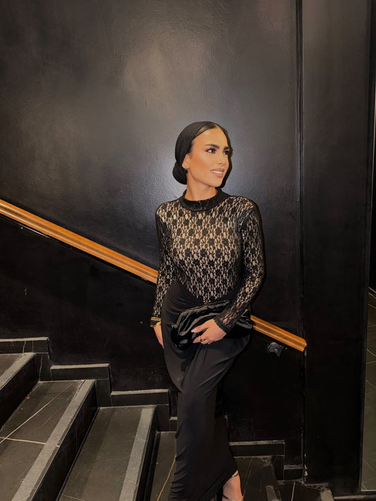 Espresso Lace Three-Piece Set