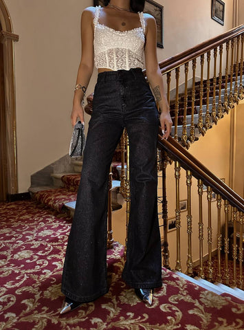 Gallogi with Silver Glitter Jeans