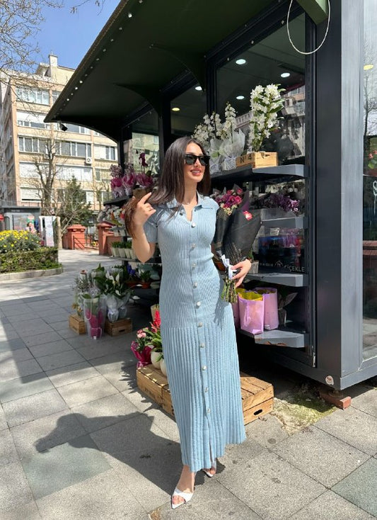 Celeste Pearl Knit Dress