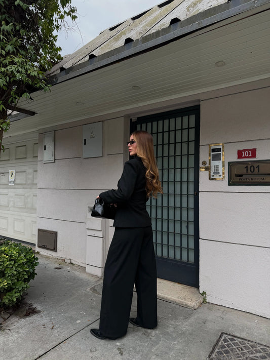 Black 4-Button Side Suit