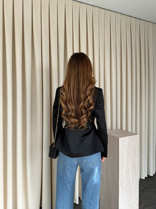 Black Napoleon Satin Jacket